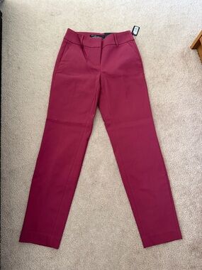 Windsor Wine Straight-Leg Tailored Trousers